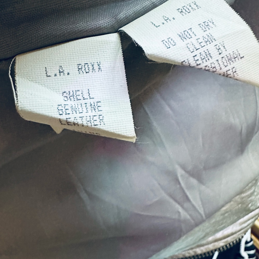 RARE Vintage LA Roxx Hollywood Metallic Silver Motorcycle Jacket - EXCELLENT! - Picture 10 of 10